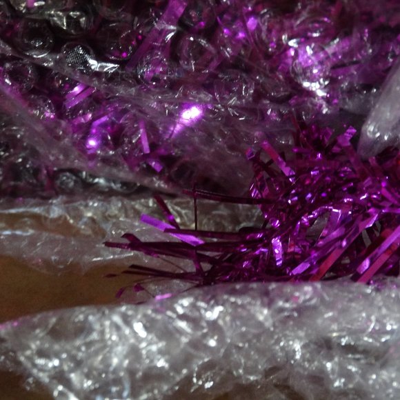 National Tree Co 4' Fuchsia Tinsel Pre LitTree New - Picture 4 of 4